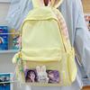 Schoolbag Japanese student travel schoolbag Mori simple letter backpack large capacity light commute solid color backpack versatile