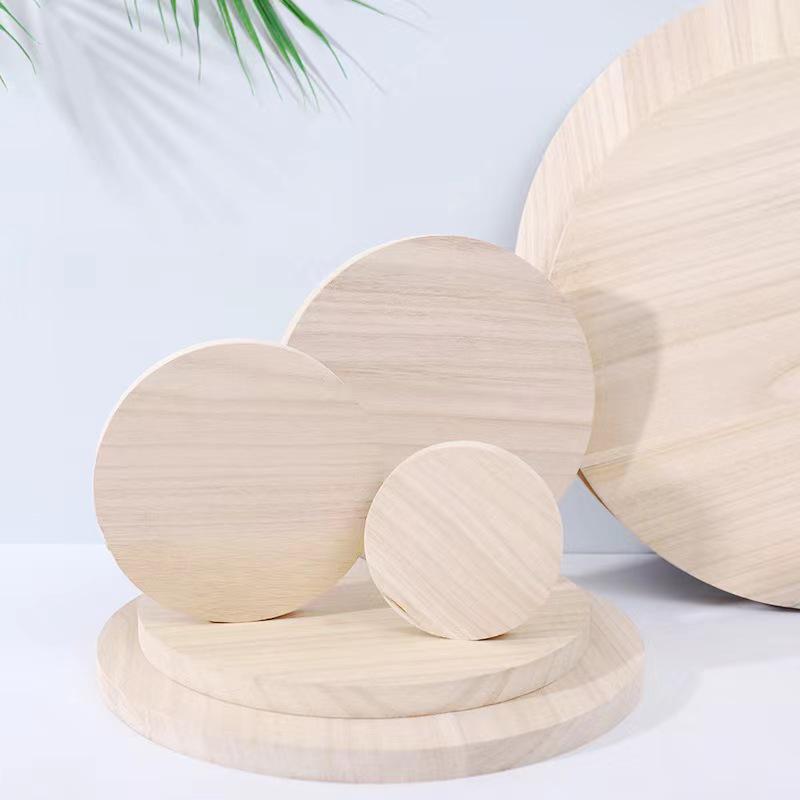 Handbemalte Massivholzplatte für DIY-Dekorationen