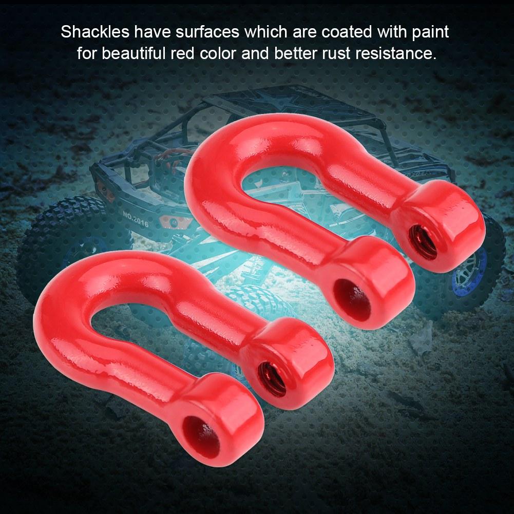 1:10 Scale Metal Alloy Chain & Tow Shackles for RC Crawler SCX10 D90 Truck Accessory