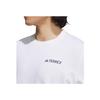 Adidas Letter Logo Print Round Neck Long Sleeve T-Shirt Men Tops White IT8845