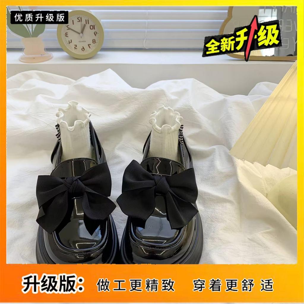 34-42 Platform Loafers Women's 2025 Autumn and Winter New Shoes Retro British Style Platform Heightening Small Leather Shoes