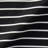 MUJI Brushed Milled Knit Black Size BB2QDA4A Women's High-Neck Long-Sleeve T-Shirt, Striped, L,