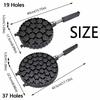 19/37 Holes Plum Blossom Cake Mold Long Handle Egg Waffler Iron  Baking Accessories