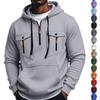 Men's Multi-Pocket Hoodie - Utility Hooded Sweatshirt