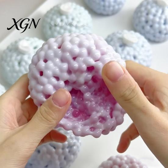 Portable Stress Reliever Bead Filled Crunchy Ball Anxiety Relief Shapeable Squeeze Soft Sensory Toy Travel Moldable Pinch Fidget