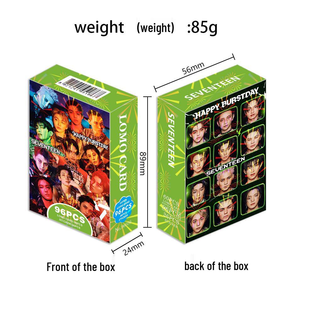 SEVENTEEN Mini LOMO Cards - 96pcs Double-Sided HD Photo Set (HAPPY BIRTHDAY Edition)