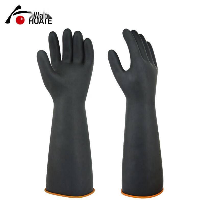 Промышленные кислото-щелочестойкие резиновые перчатки Huater Mid-sleeve 45CM