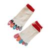 Women Cotton Toe Socks Cartoon Cat Fish Design Five Finger Socks Casual No Show Athletic Running Crew Socks