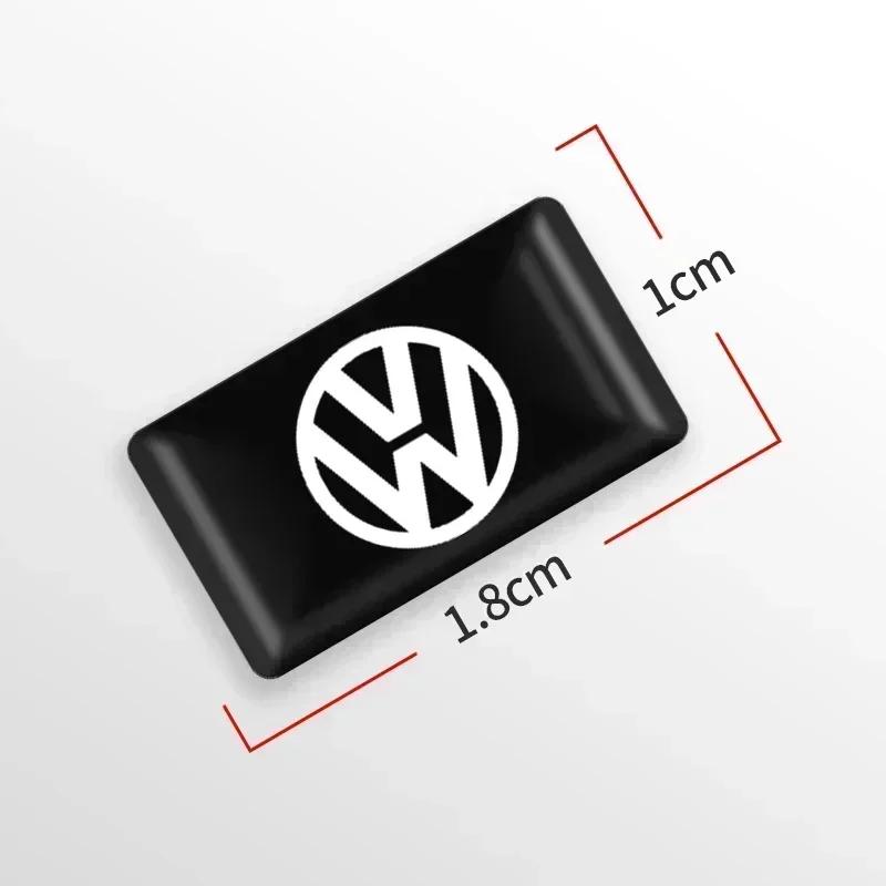 New Hot 2025 New 10pcs New 3D Epoxy Car Stickers Small Drop Glue Decals For Volkswagen VW Scirocco Jetta Beetle Golf Passat C