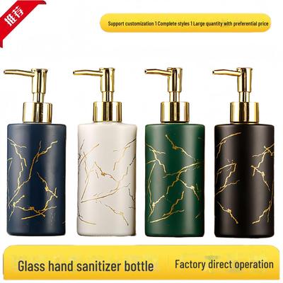 Sticlă cu pompă de marmură pentru săpun, loțiune și șampon