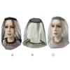 Insect Net Cap Flat-top Solid Color Breathable Free Size Outdoor Mothproof Hiking Fishing Pest Bug Hat Headgear
