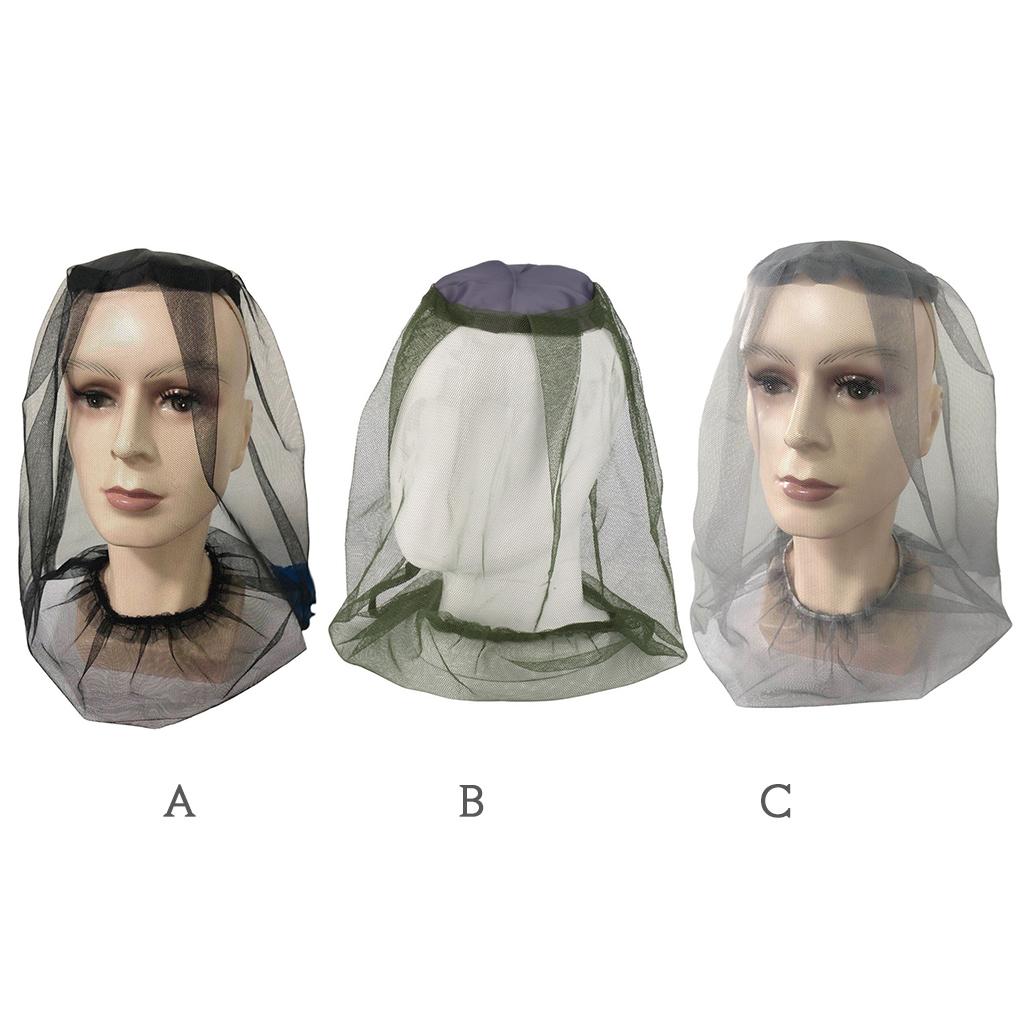 Insect Net Cap Flat-top Solid Color Breathable Free Size Outdoor Mothproof Hiking Fishing Pest Bug Hat Headgear