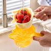2-IN-1 Eco-Friendly Vegetable Fruit Cleaning Drain Basket Reusable Kitchen Strainer for Sustainable Home Living