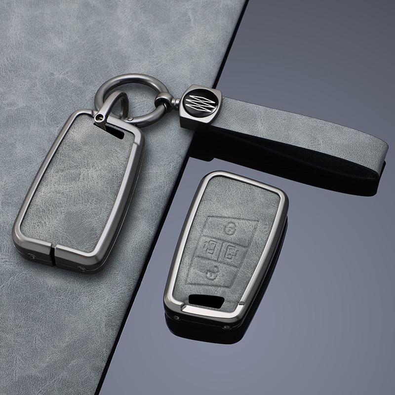 Metall + Leder Auto Schlüsselhülle Abdeckung Schale Für Vw Volkswagen Magotan Passat B8 Für Skoda Superb Kodiaq A7 Tiguan Mk2 Cc