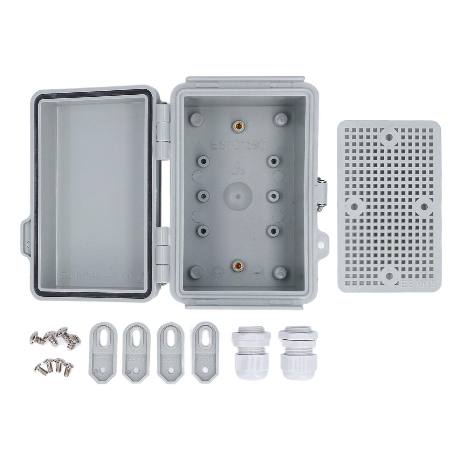 

Outdoor Electrical Box IP67 Water Resistant ABS Plastic Project Box with Stainless Steel Hinge for