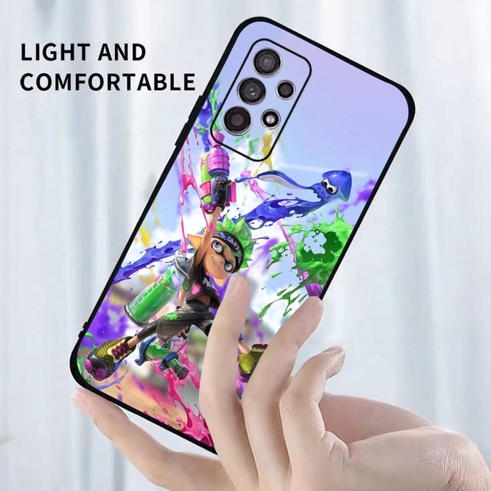 

Game S-Splatoon-n 3 Phone Case For Samsung S25,S24,S23,S22,S21,S20,S10,Ultra,Plus,Lite,FE,Soft Silicone Black Cover Samsung S21fe