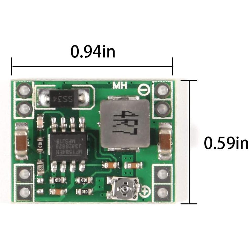 6pcs Mini MP1584EN DC-DC Buck Converter 3A Power Adjustable Power Supply Module 24V To 12V 9V 5V 3V Step-Down Power Module