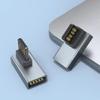 90°Angled USB Adapter Reversible Insertion Support Fast Charging and Data Transfer Connecting to Keyboards,Mouse,
