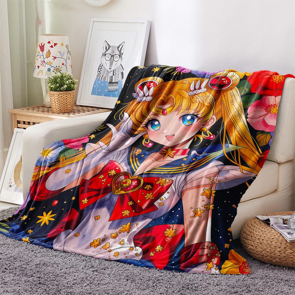 Sailor Moon2 Flannel Blanket, High quality Comfortable for All Seasons, Home Decor, Warmth and Comfort