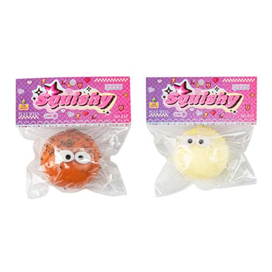 

Мультяшный шоколадный шарик-антистресс с большими глазами, шарик из муки, сенсорная игрушка-антистресс для снятия стресса и расслабления.