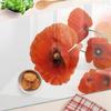 Durable and Stylish Tempered Glass Kitchen Board with a Poppy Pattern 80x52 cm