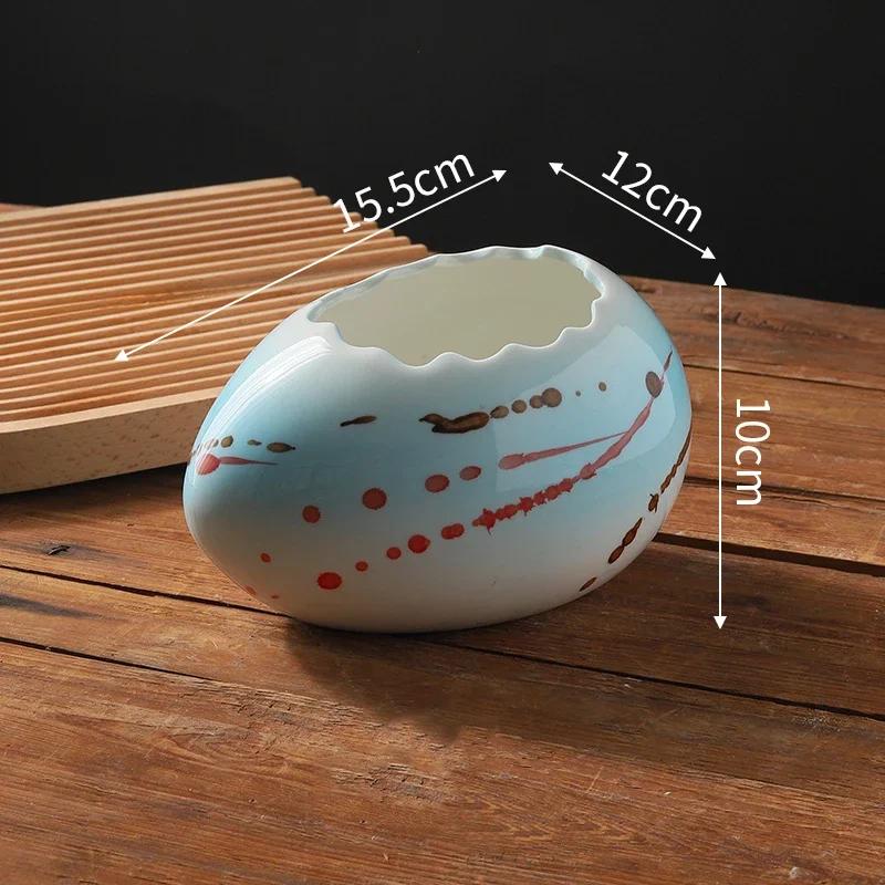 Creative Circular Ceramic Bowls Luxurious Hotel Restaurant Yogurt Dessert Bowl Delicious Dishes Plate Unique Household Tableware