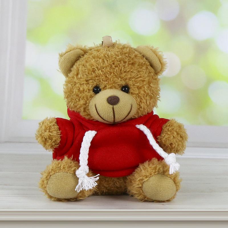 Charming Teddy Bear Keychain Plush Doll - Dressed Up Couple Backpack Ornament Gift