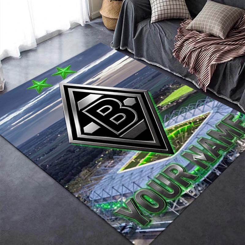 Custom Name Vfl Gladbach Carpet Rug for Living Room Bedroom Home Sofa Decoration,Kids Play Non-slip Floor Mat