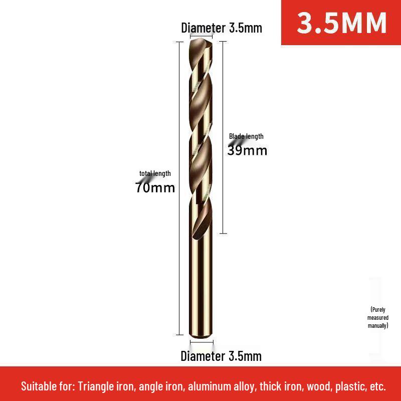 Cobalt Stainless Steel Twist Drill Bit Set for Metal, Aluminum, and Angle Iron
