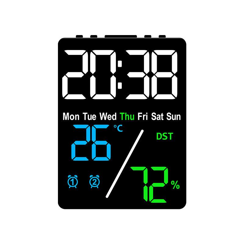 Multifunctional Alarm Clock with Temperature & Humidity Display - Model 5508