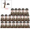 MOC Military Italian Soldier War Action Figures Army Figures Building Blocks Helmet Weapons Accessories Kids for Toys Gifts