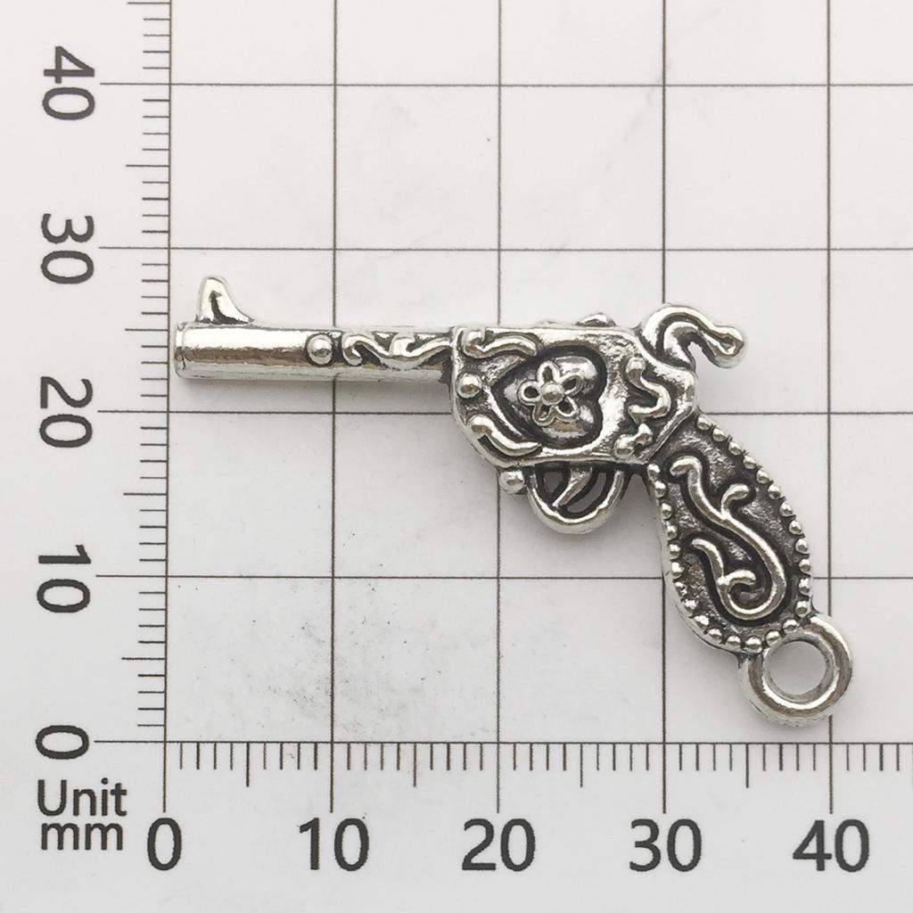 DIY Vintage Alloy Jewelry Accessories Ancient Silver Gun Weapon Bullet Necklace Bracelet Pendant Factory Direct Sales