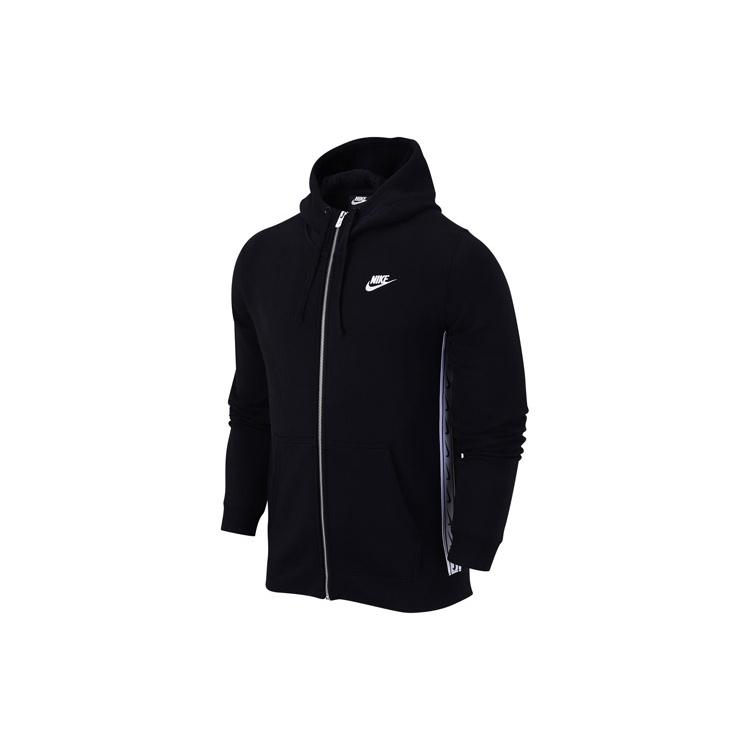 Nike Logo Fleece Stay Warm Casual Sports Hooded Jacket Black Men s CV4586-010 S