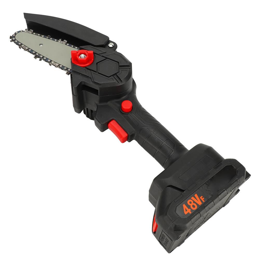 Mini 4in Chainsaw 3000RPM Handheld Rechargeable Portable Chain Saw for Household Woodworking Use