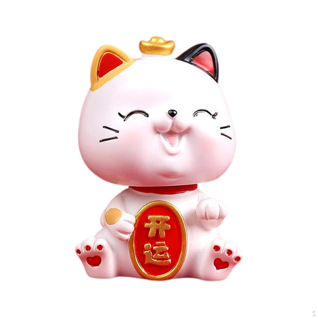 Cat Figurine Art Decorative Display Ornament Kitten Statue for Desk Chinese Year Gifts Car