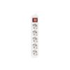 LANBERG 5-OUTLET SCHUKO POWER STRIP WITH 3M WHITE PROTECTION