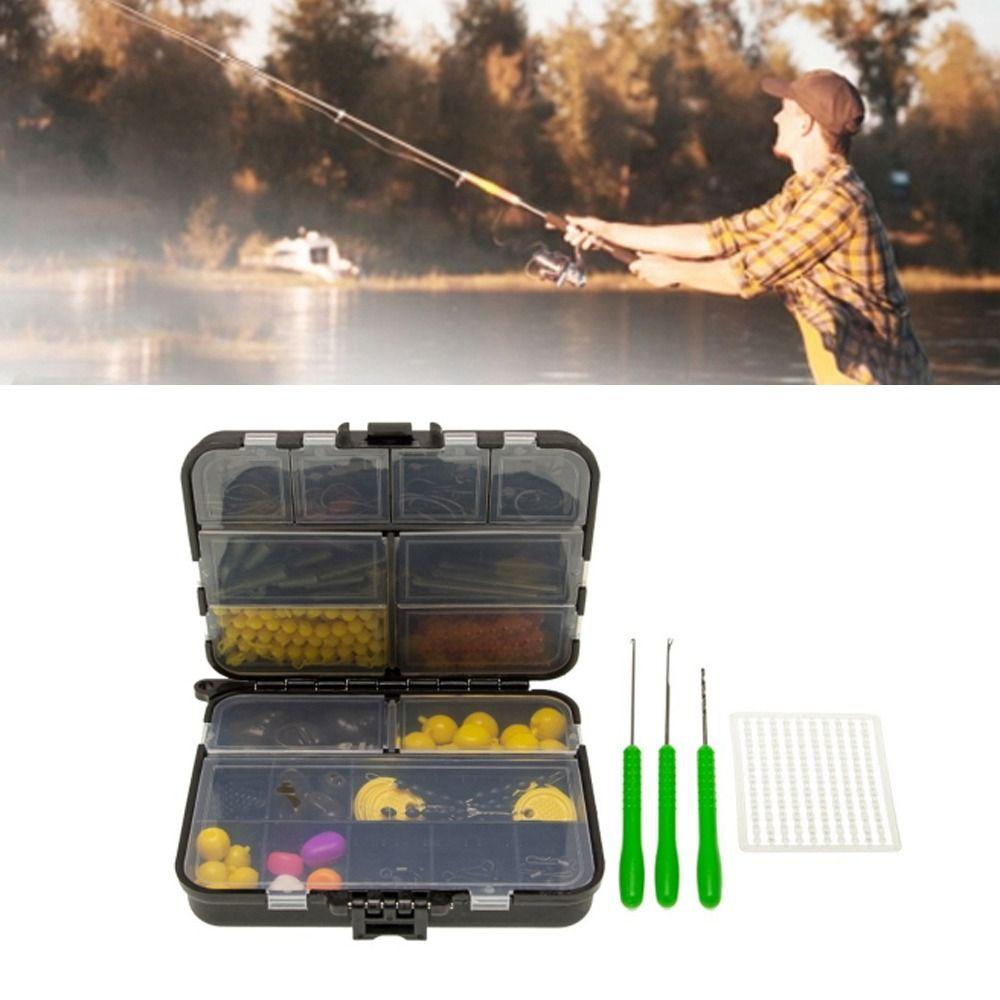 328pcs Include Beads Carp Fishing Equipment Kit Include Hooks Fishing Accessories Set  for Beginners