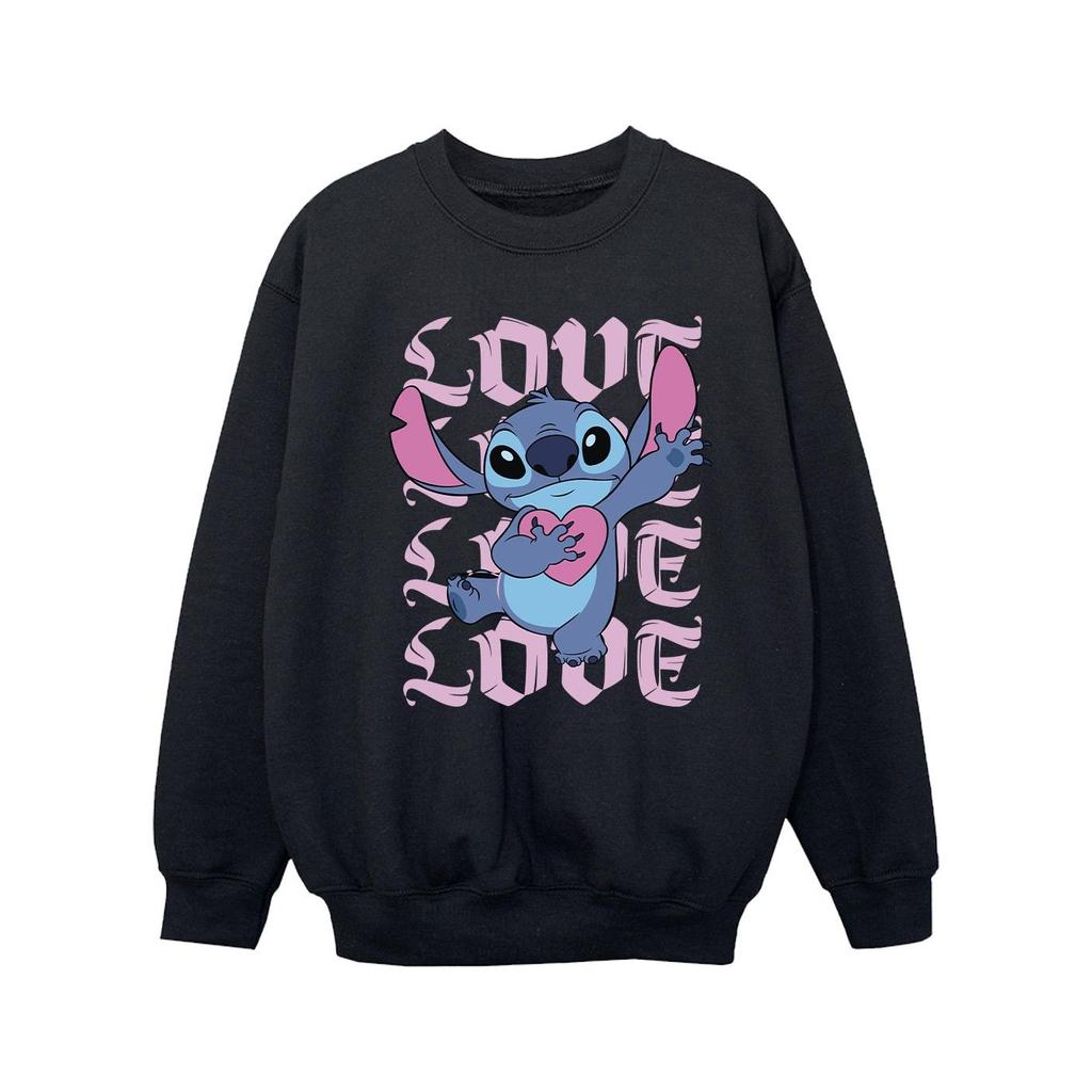 Lilo & Stitch Girls Valentine Love Sweatshirt