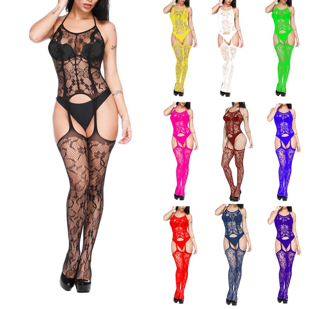 Sexy Lingerie With Suspender Patterns Mesh Clothing Hollow Women'S Suit