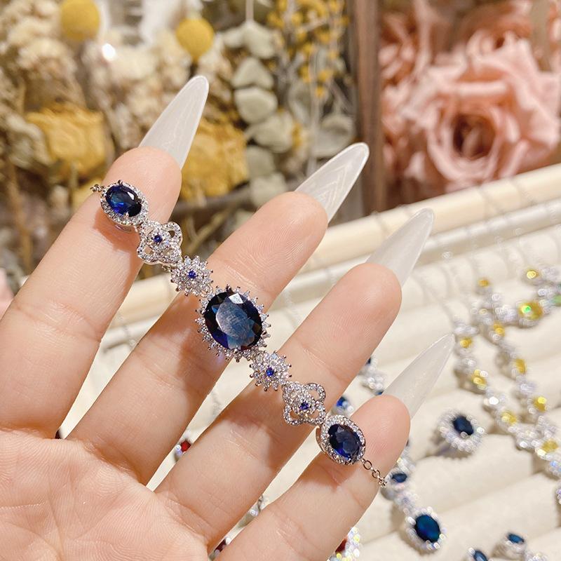 Camellia French Bright Simulation Ruby Bridal Set, 18K Full Diamond Plated Elegant And Noble Earrings Open Ring