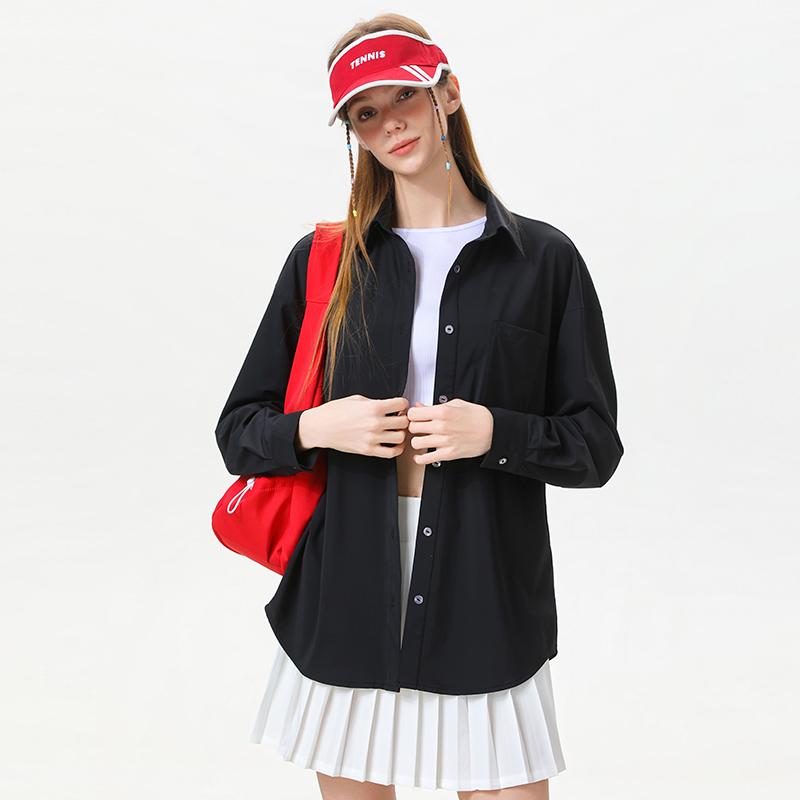 Casual Shirt With Collar, Long Sleeved Shirt, Thin Cut Shirt For Women