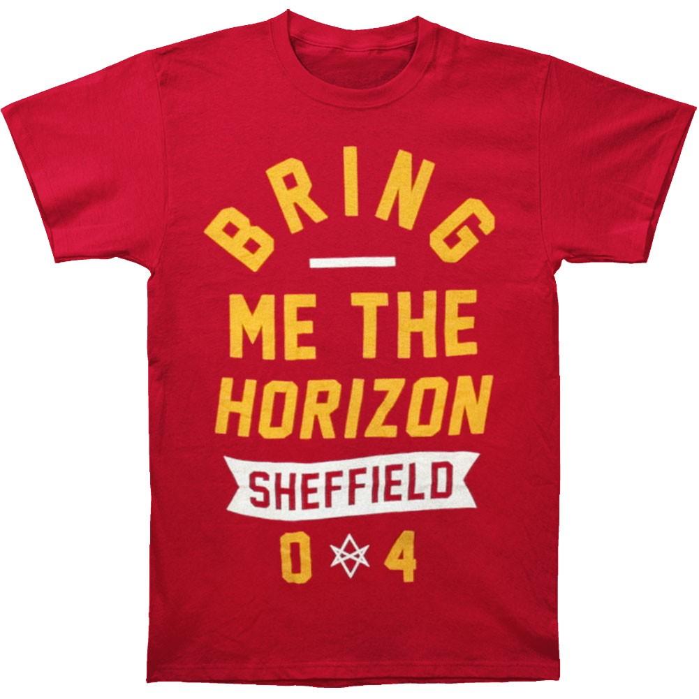 

Мужская футболка Bring Me The Horizon Sheffield приталенного кроя Мужская Женская Футболки Топ Красный S