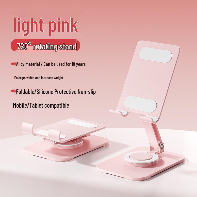 Macaron-Colored Rotating Phone & Tablet Stand - Foldable, Portable, Desktop Holder