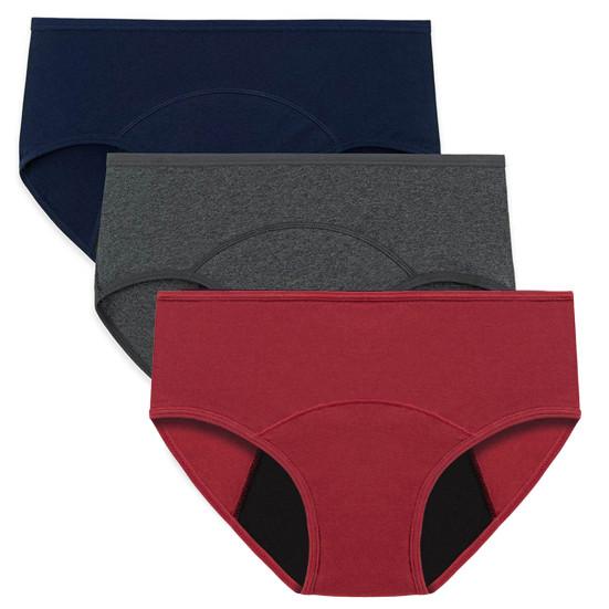 Low-rise High Elastic Waterproof Layer Cotton Crotch Menstrual Panties Women Leakproof Physiological Period Solid Color Briefs
