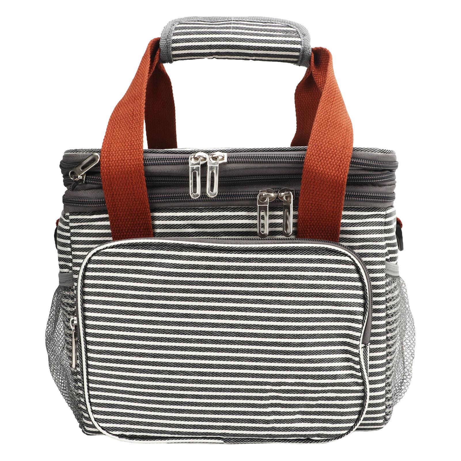 

Портативная сумка-холодильник с двойным слоем большой емкости, водонепроницаемая, герметичная, изолированная, для обеда