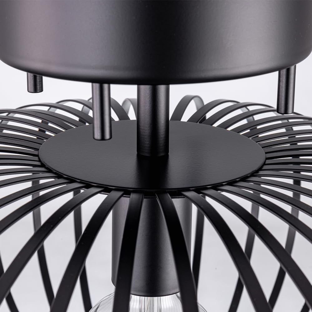 Single-Light LED Ceiling Light, E26, Stylish, Antique Retro Design, No Installation Required, Entryway Lighting, Black, Nordic Modern, Dining Room