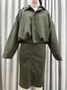 2025 Spring Bestseller: Green Suede Bomber Jacket Coat