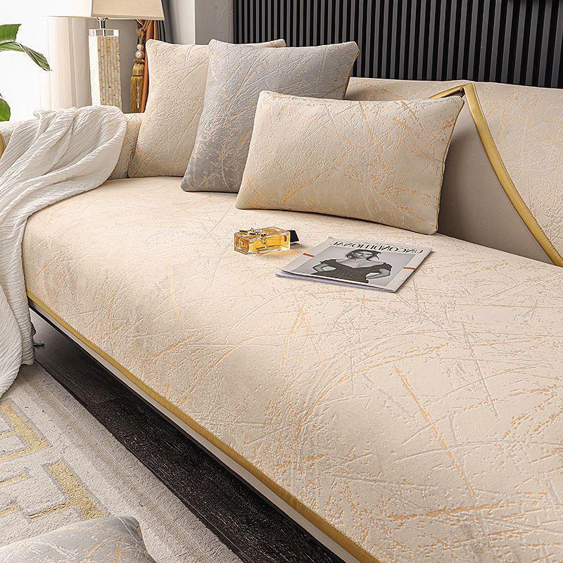 Роскошный чехол для диванной подушки из натуральной кожи с противоскользящим покрытием - всесезонный современный стиль Other sizes 2548₽