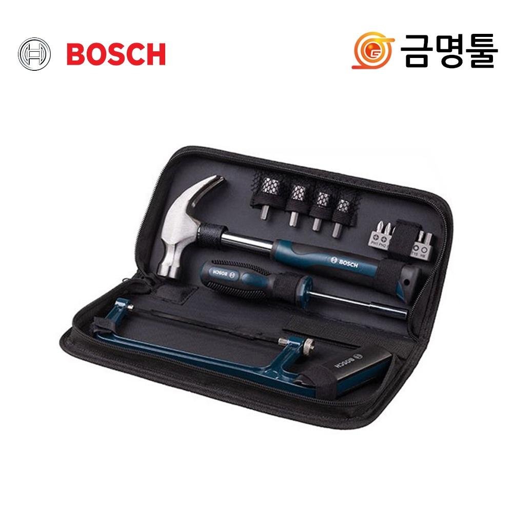 

Bosch 2607017522 набор ручных инструментов, 15 шт. молоток + пила + отвертка + набор отверток, набор ручных инструментов