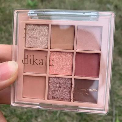 9 Colors Eyeshadow Palette Matte Shimmer Glitter Pigment Waterproof Lasting Eye Makeup Shiny Cosmetics, 02 2, 1 Piece